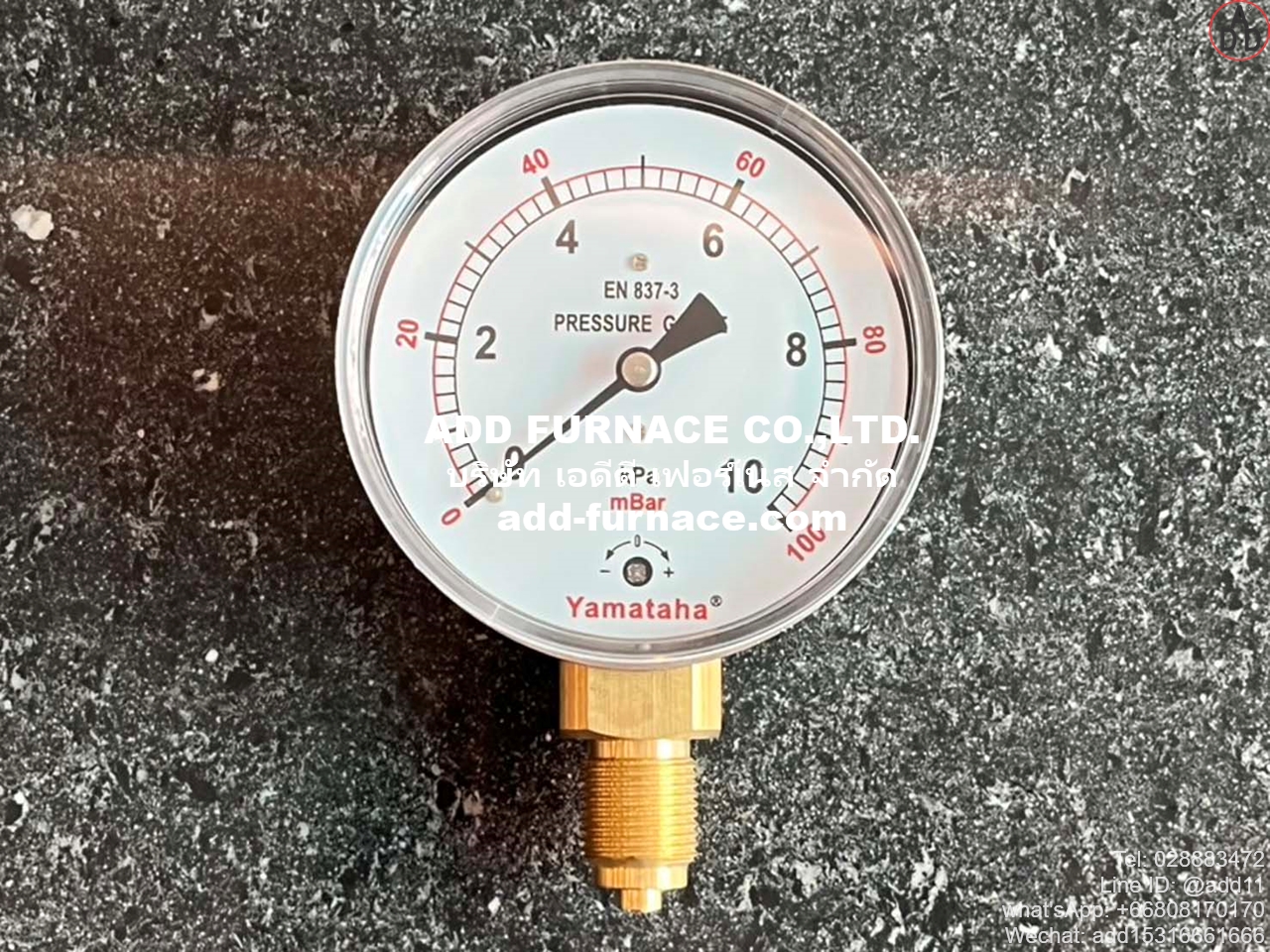 Yamataha Pressure Gauge 0-10kPa(0-100mBar) 3/8G (13)